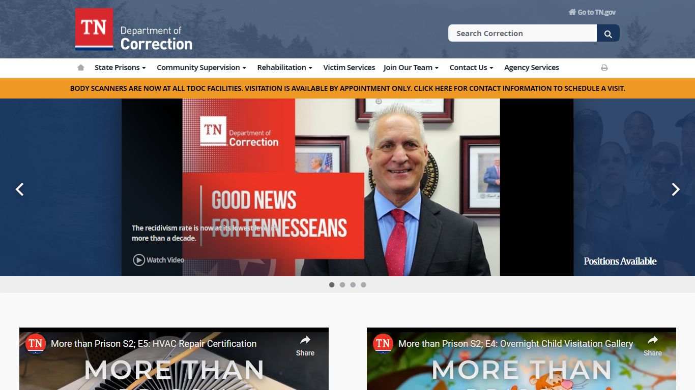 Department of Correction - TN.gov - Tennessee State Government